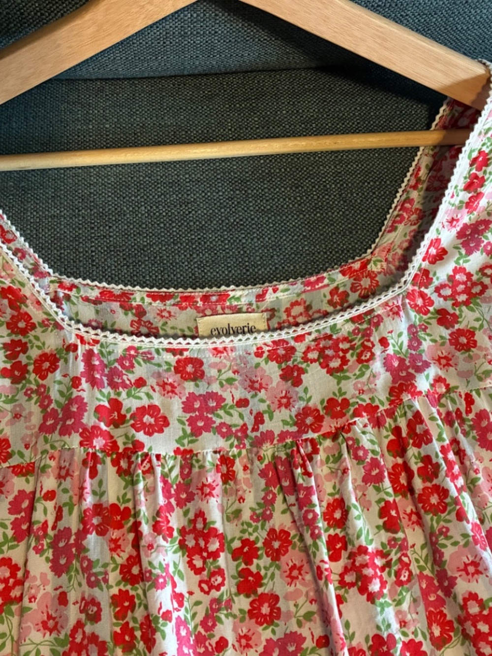Evolverie vintage/boho pink ditsy floral midi dress - Women's size XL - Picture 5 of 8